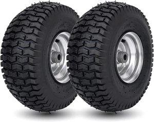 15x6.00-6 Lawn Mower Tire & Wheel for John Deere, Craftsman, Husqvarna - Picture 1 of 7