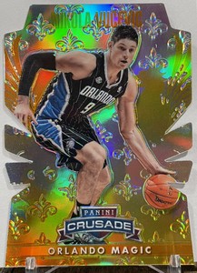 2013-14 Nikola Vucevic Crusade Orange Diecut #/99 & 2014 Hoops Jersey