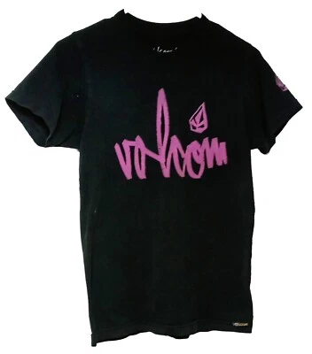 Volcom Y2K Black Surf Sk8er Juniors T Shirt Small Slim Fit - Image 1 of 4