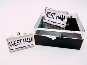 West Ham United Número Placa Insignia Estilo Hombre Gemelos Regalo - Imagen 1 de 6