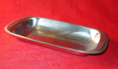 WMF BUTTER SCHALE CROMARGAN SERVIERPLATTE ANBIET SNACK SCHALE 16 cm x 9 cm 1960 - Bild 1 von 4