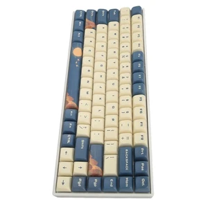 84 Key Mechanical Rgb Keyboard Blue White Landscape Painting 2.4 AM - Afbeelding 1 van 24