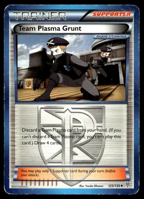 Team Plasma Grunt (Team Plasma) Plasma Storm 125/135 MP Pokemon TCG | Buy 10 Get - Image 1 of 2
