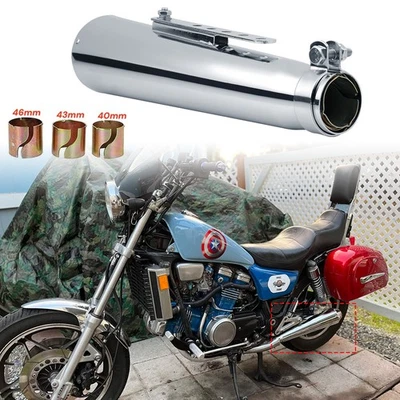 Silenciador silenciador tubo escape moto 17,5" retro para Honda Magna VF700C 750C Foto 1 de 4