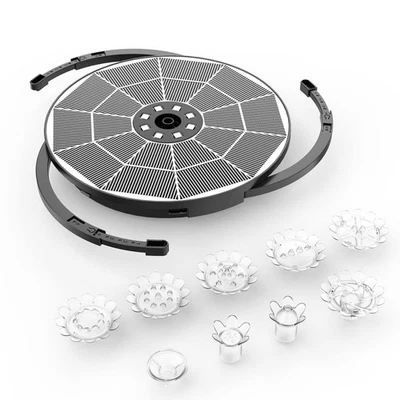 ⛲LED Solar Pumpe mit Akku Teich Garten Brunnen Springbrunnen Fontäne Wasserspiel - Bild 1 von 4