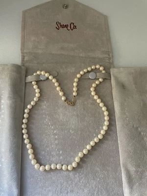 Shane Co.14KT Cultured Hand Knotted 18 Inch Pearl Necklace - Image 1 of 4