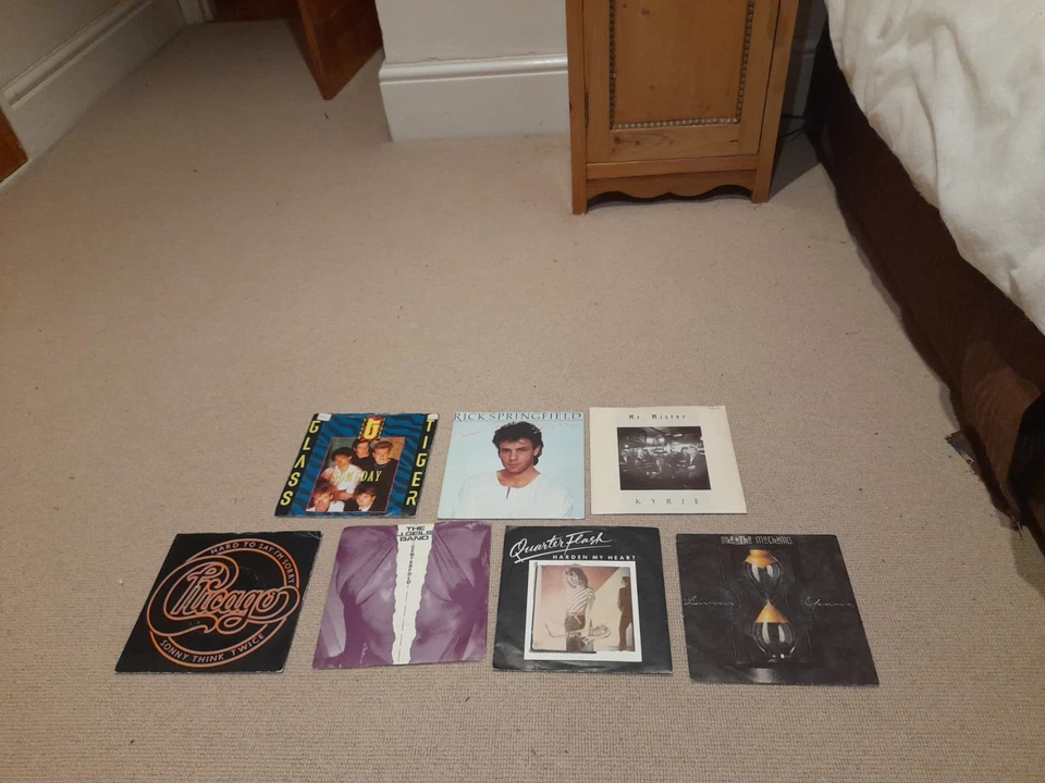 Collection 7 1980s Rock 7" vinyl Records Chicago Rick Springfield Mike Mechanics — 第 1/1 张图片