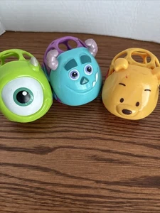 Bright Starts Disney Baby Go Grippers Oball Cars Mike, Sully & Pooh - Picture 1 of 5