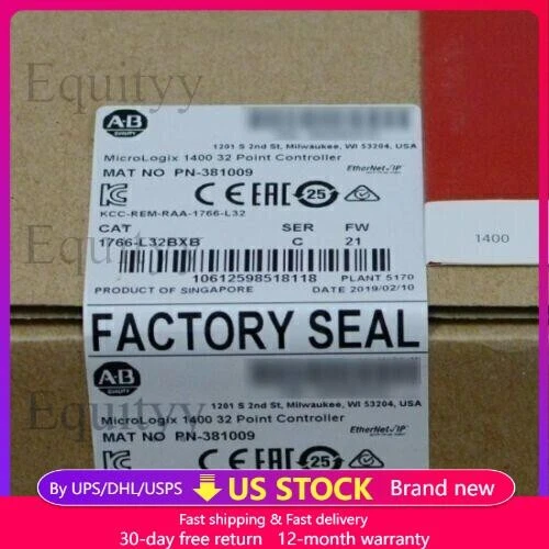 New AB 1766-L32BXB MicroLogix 1400 32 Point Controller 1766L32BXB US Free Tax - Image 1 of 4
