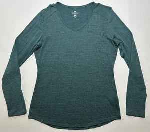 Segments Langarm Base Layer Shirt 100% Merinowolle Damen Größe M Print - Bild 1 von 8