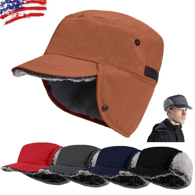 Gorra de béisbol impermeable para mujeres y hombres con orejeras invierno a prueba de viento cálido polar Foto 1 de 4