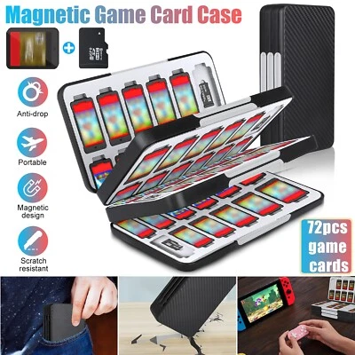 72 in 1 For Nintendo Switch Game Card Case Holder Storage Travel Carry Box Cover - Image 1 of 4