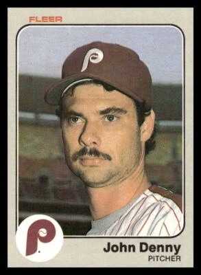1983 Fleer  John Denny #158 Philadelphia Phillies Baseball Card - Image 1 of 2