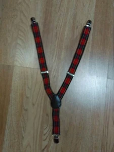 Y Boys Multicolored Checkered Suspenders for Kids Boys One Size - Picture 1 of 3