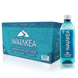 Waiākea Volcanic Water 24pk 16.9oz Natural Alkaline 7.6–8.2pH Recycled Bottles - Picture 1 of 12