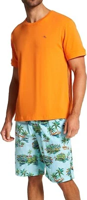 Tommy Bahama Conjunto de Pijama Para Hombres 4XLB Pantalones Cortos Crew Nueva Camiseta $85 NUEVO Foto 1 de 4