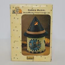 Vintage Debbie Mumm Trick or Treat Halloween Witch Broomhilda Filled Candle Jar