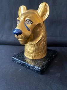 BOEHM TESOROS DE TUTANKAMÓN CABEZA DE GUEPARDO ORO REY TUT EDICIÓN LIMITADA #490 - Imagen 1 de 13