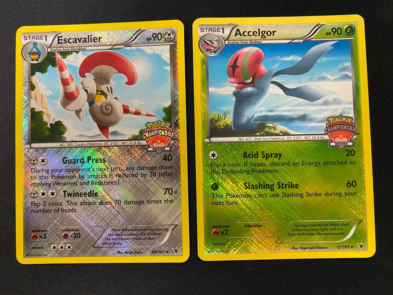 Pokemon Escavalier Accelgor 80 12/101 Championship Reverse Holo  LP