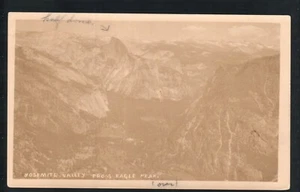 YOSEMITE NATIONAL PARK, CA * YOSEMITE VALLEY VIEW from EAGLE PEAK *UNPOSTED RPPC - Picture 1 of 11