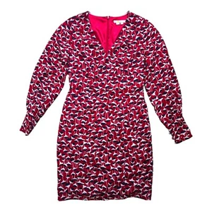 Boden Sz 6 Petite Hannah Red Crocus Flower Midi Dress - Picture 1 of 5