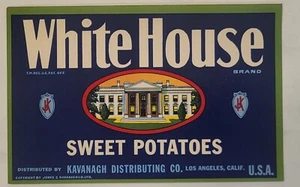 FILE COPY LABEL White House Potatoes Kavanaugh Los Angeles California - Picture 1 of 1