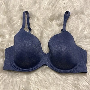Ambrielle 36D Bra Blue Everyday Full Coverage Underwire Back Closure Stretch - Picture 1 of 6