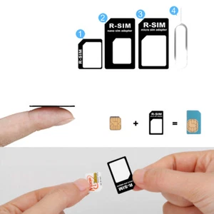 Black Nano SIM Card to Micro Standard Adapter Adaptor Converters For Phone - Zdjęcie 1 z 12