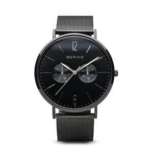 Bering Time Classic Polished Black Steel Case & Black Dial Men's Watch 14240-223 - Picture 1 of 4