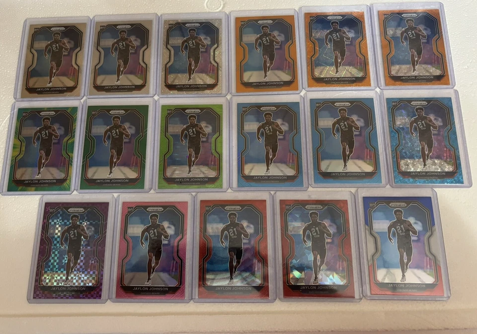 2020 Prizm Jaylon Johnson Rainbow 17 Card Lot  Chicago Bears Rookie RC - Image 1 of 1