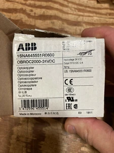 ABB 1SNA645551R0600 OPTOCOUPLER 2A INPUT: 24VDC OUTPUT 58VDC SPRG CLAMP **NEW** - Picture 1 of 5