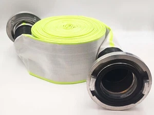 A-102 20 Meter Flachschlauch mit Storz-Kupplung 4 Zoll Bau Industrie Schlauch - Bild 1 von 3