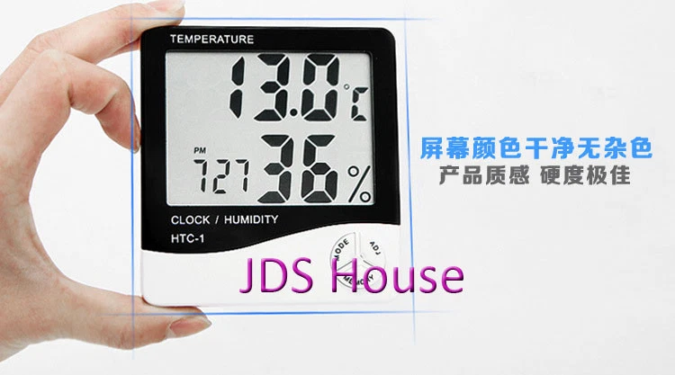 HTC-1 LCD Digital Temperature Humidity Meter Thermometer - Image 1 of 4