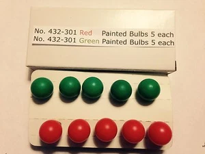 5 Red & 5 Green Bulbs for Lionel 022 Controller Ten total free ship! - Picture 1 of 1