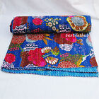 Rajasthani Fruit Art Print  Kantha Quilt Twin Size Bedspread Traditional Barmier