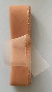MILLINERY 3” larghezza treccia crine di cavallo bordo crinolina APRICOT • Da cantiere - Foto 1 di 1