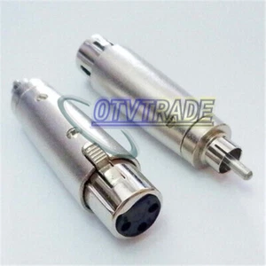ONE XLR Female to RCA Male Jack Adaptor Connector NEW - Picture 1 of 6