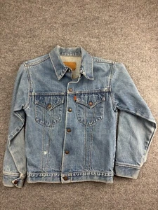 Vintage Levi's 70705-0317 Orange Tab Jean Jacket Size 18 Blue USA Made 70s - Picture 1 of 8