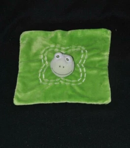Doudou plat grenouille vert BABYLOVE DM carré peluche TTBE - Picture 1 of 1