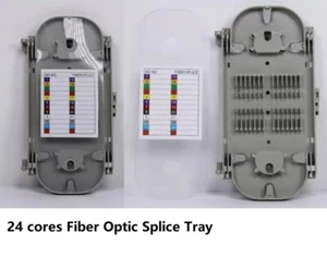 Splice Tray 24 Cores Fiber Optic Splice Tray ABS for ODF Cassette Splice Box - Picture 1 of 5