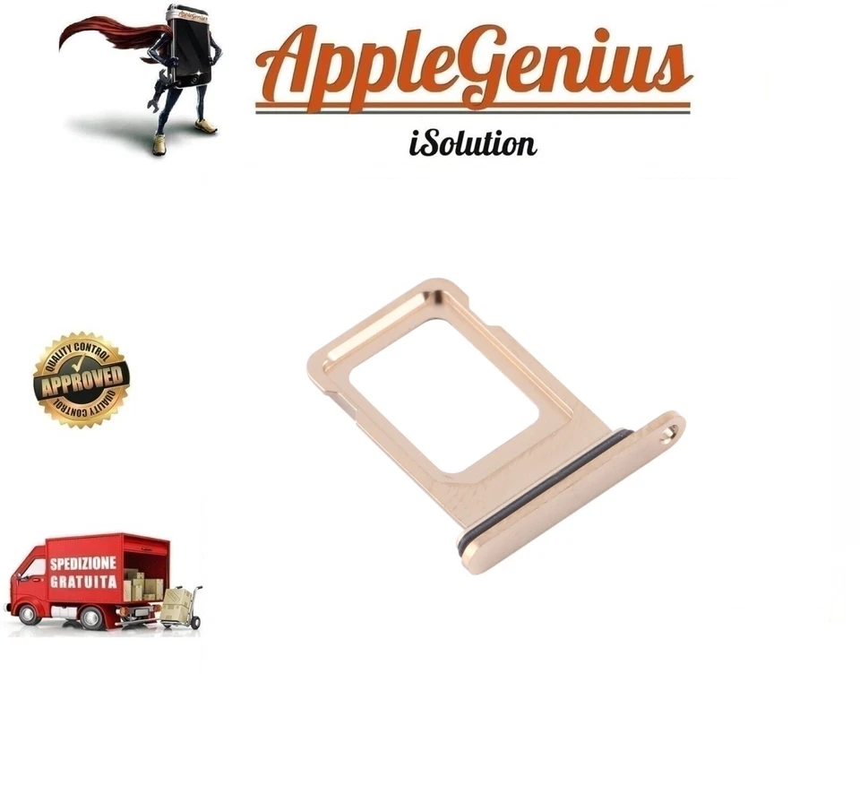SLOT CARRELLO VANO PORTA SIM CARD ALLOGGIO SCHEDA APPLE IPHONE 12 PRO GOLD - Immagine 1 di 1