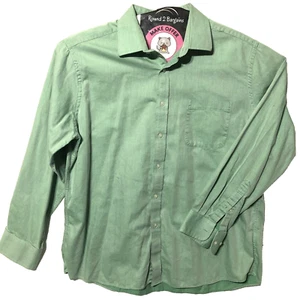Izod Button Shirt Men's 17.5 XL Lime Green Cool FX 2 Ply Long Sleeve 100% Cotton - Bild 1 von 9