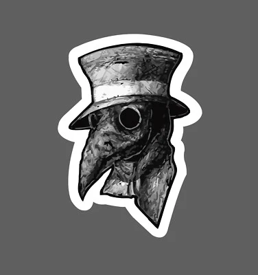 Plague Doctor Sticker Infection Waterproof Horror Scary Gift NEW - Image 1 of 3
