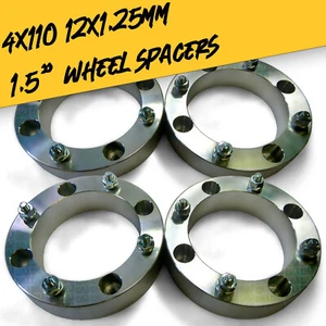 Four 1.5" 4x110 Wheel Spacers 12x1.25 for Yamaha Viking Wolverine YXZ1000R - Picture 1 of 6