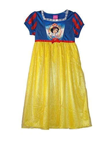 Disney Snow White Glittery Nightgown Pijama Sleeping Dress Costume Size 4T