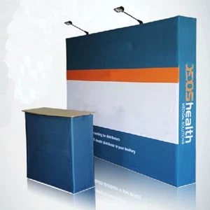 Soporte de tensión de tela personalizado de 10 pies cabina exhibición espectáculo telón de fondo pared moda - Imagen 1 de 2