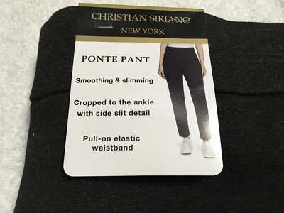 Christian Siriano Women's Ponte Pull On Pant Size M Charcoal Grey New With Tags - Image 1 of 4