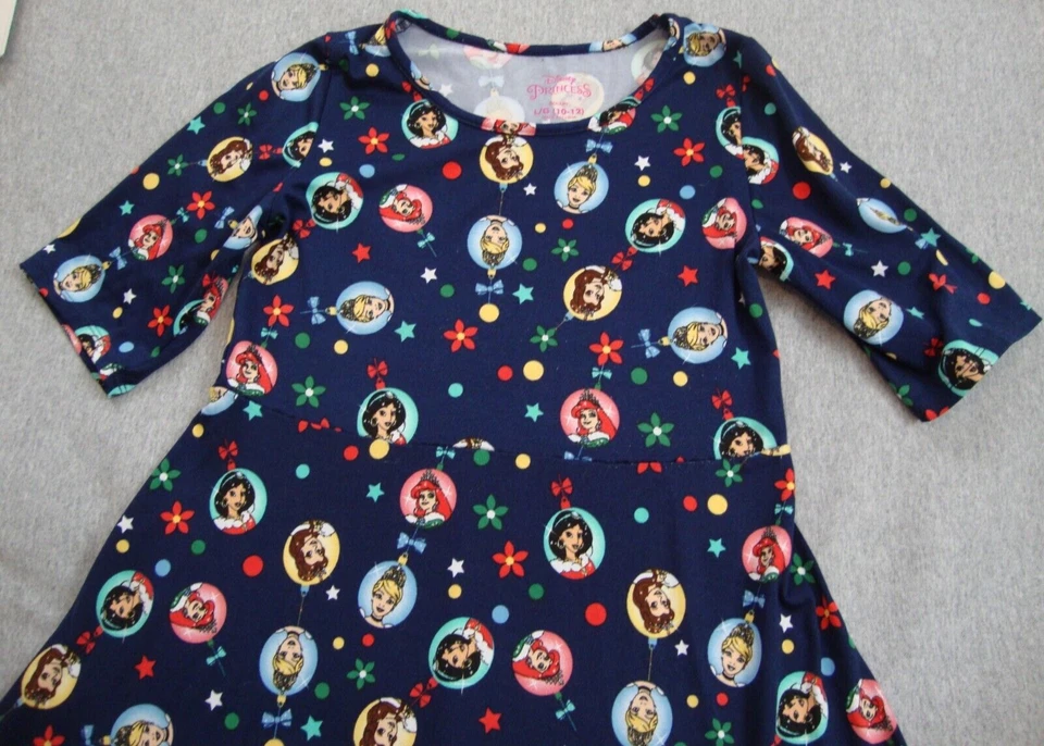 Рождественский Disney принцесса украшения платье девочки L 10-12 подходит Расклешенный поли/Спандекс - Изображение 1 из 4