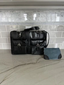 Franklin Covey Leder schwarz Belissima Tasche Beuteltasche - Bild 1 von 12