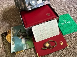 RARO Auténtico 1995 Rolex 69173 2 Tonos Rojo Juego Completo Cuero Reloj Caja y Caja - Imagen 1 de 10
